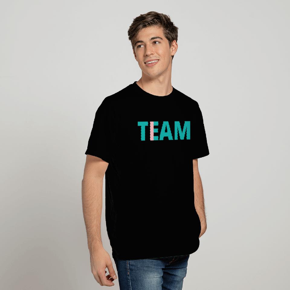 I in Team Single Word Design Self Reflective T Shirts