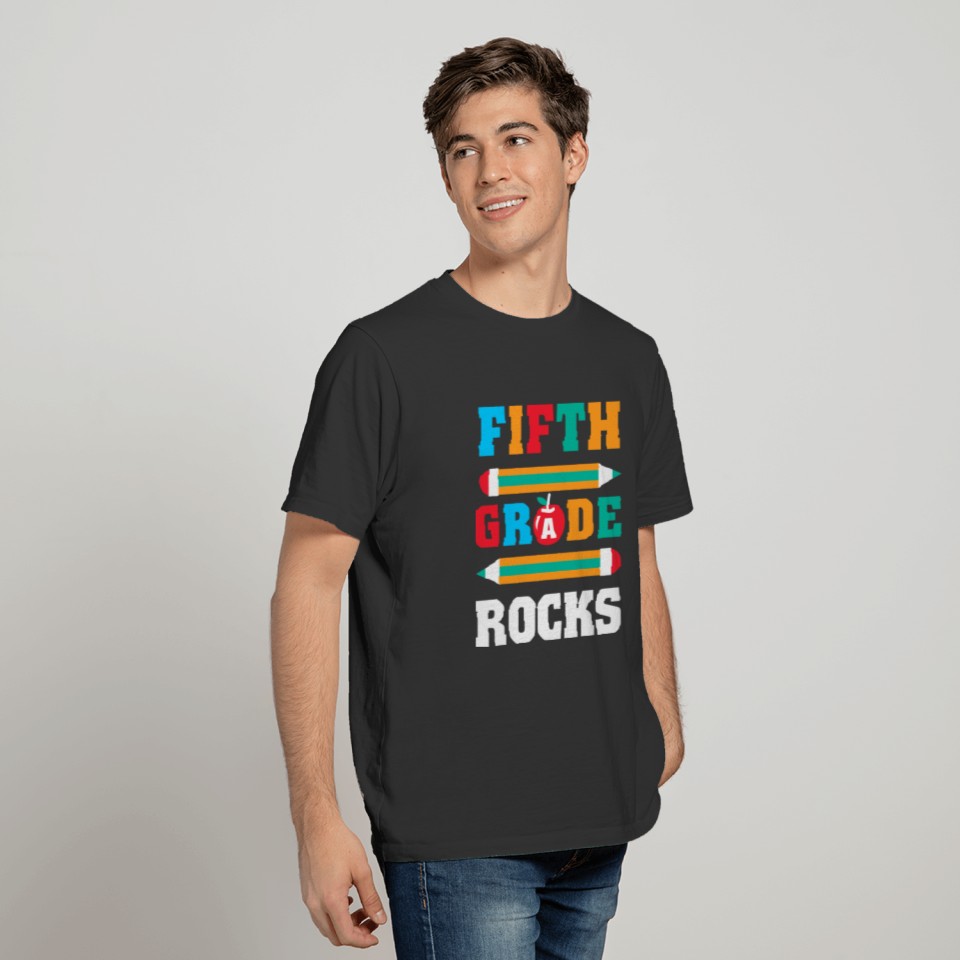 Fifth grade rocks buntes Design für 5. Klässler T-shirt