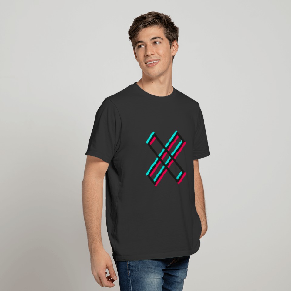 X Glitch Mark / Bold T-shirt