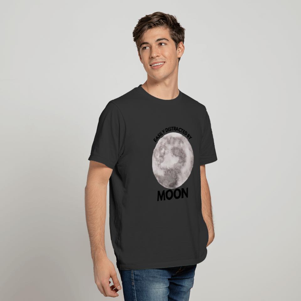 Easily Distracted By Moon T-shirt
