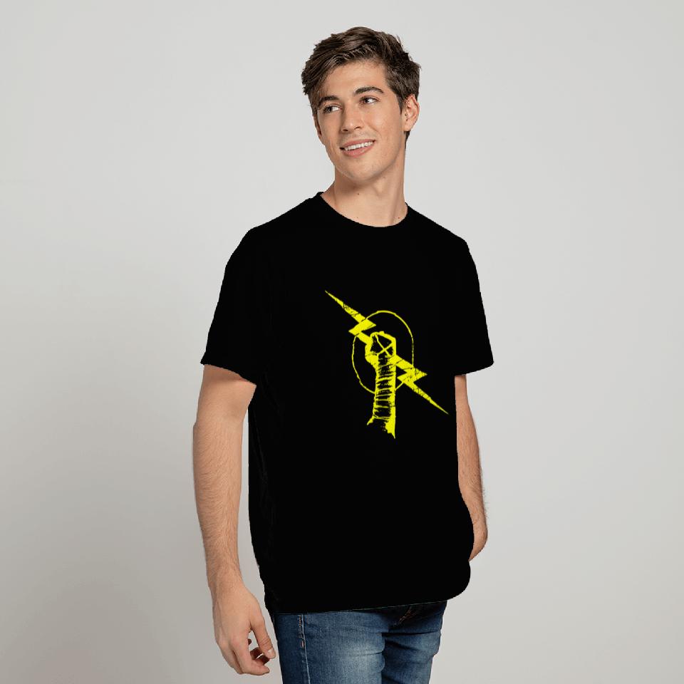 CM Punk Lightning Bolt Fist Yellow T Shirts