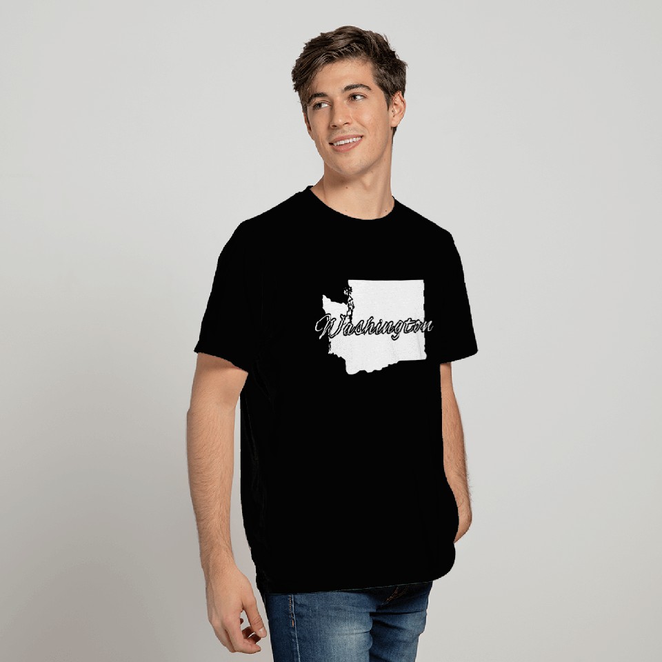WASHINGTON STATE MAP T Shirts