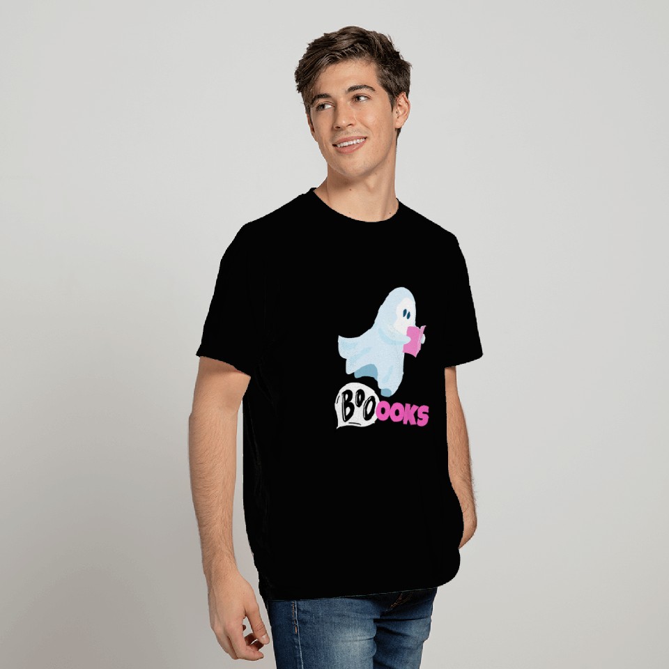 Funny ghosts reading books Boooo becomes booooks T Shirts