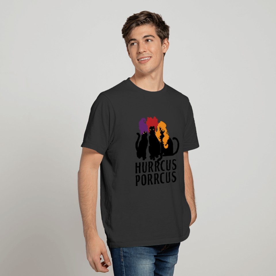 Hurrcus Porrcus Halloween Black Cat T ShirtHurrcus T-shirt