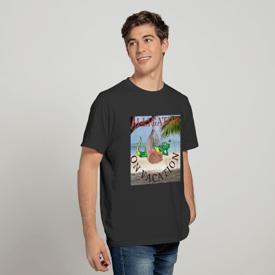 alligator on vacation T-shirt