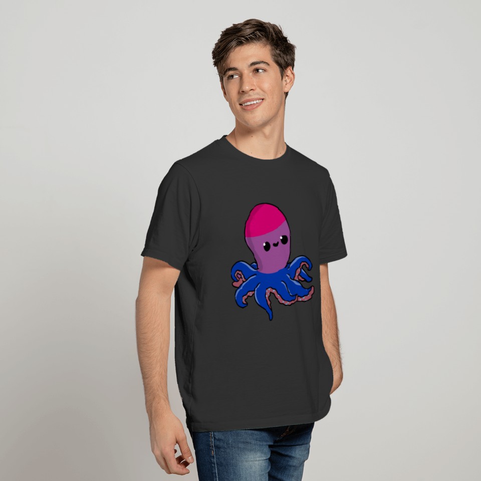 Bisexual Octopus Bisexual Pride T-shirt