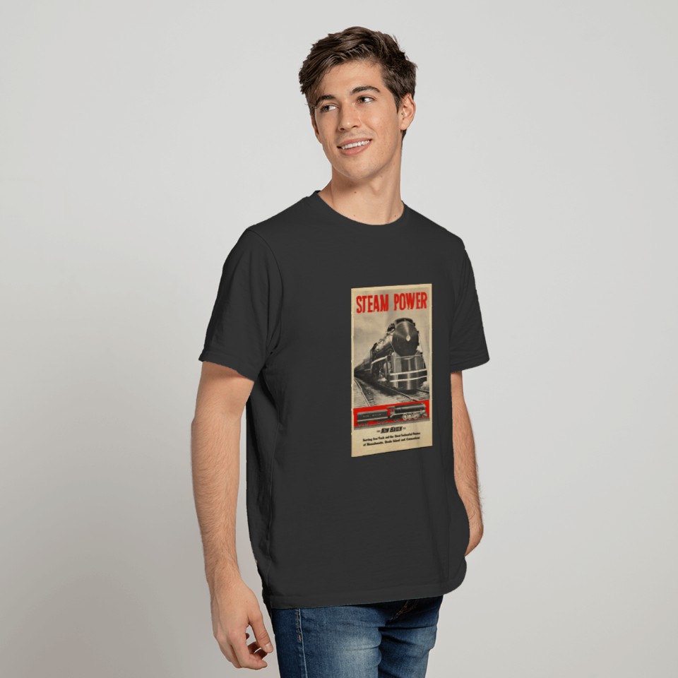 Steam Power Train Vintage Travel T Shirts