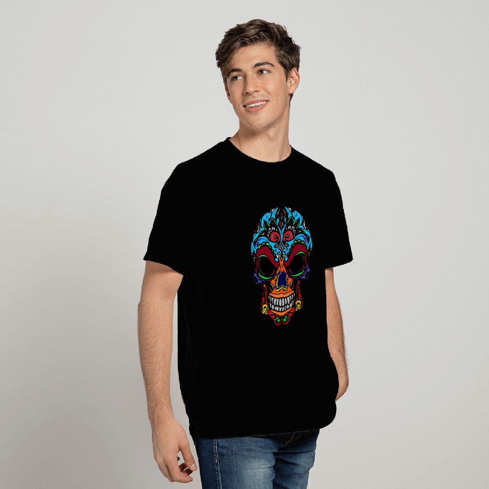 dead skull with floral T Shirts