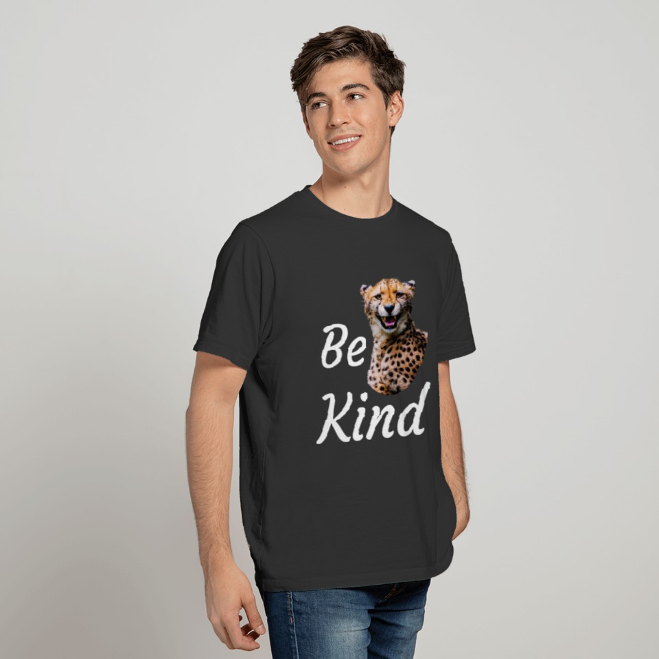 Be Kind cheetah gentle design T-shirt