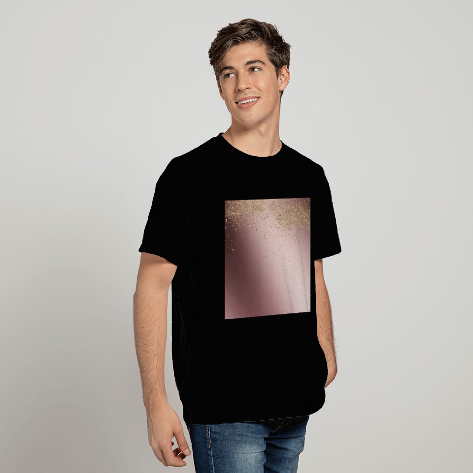 Rose Gold Glitter Luxurious T Shirts