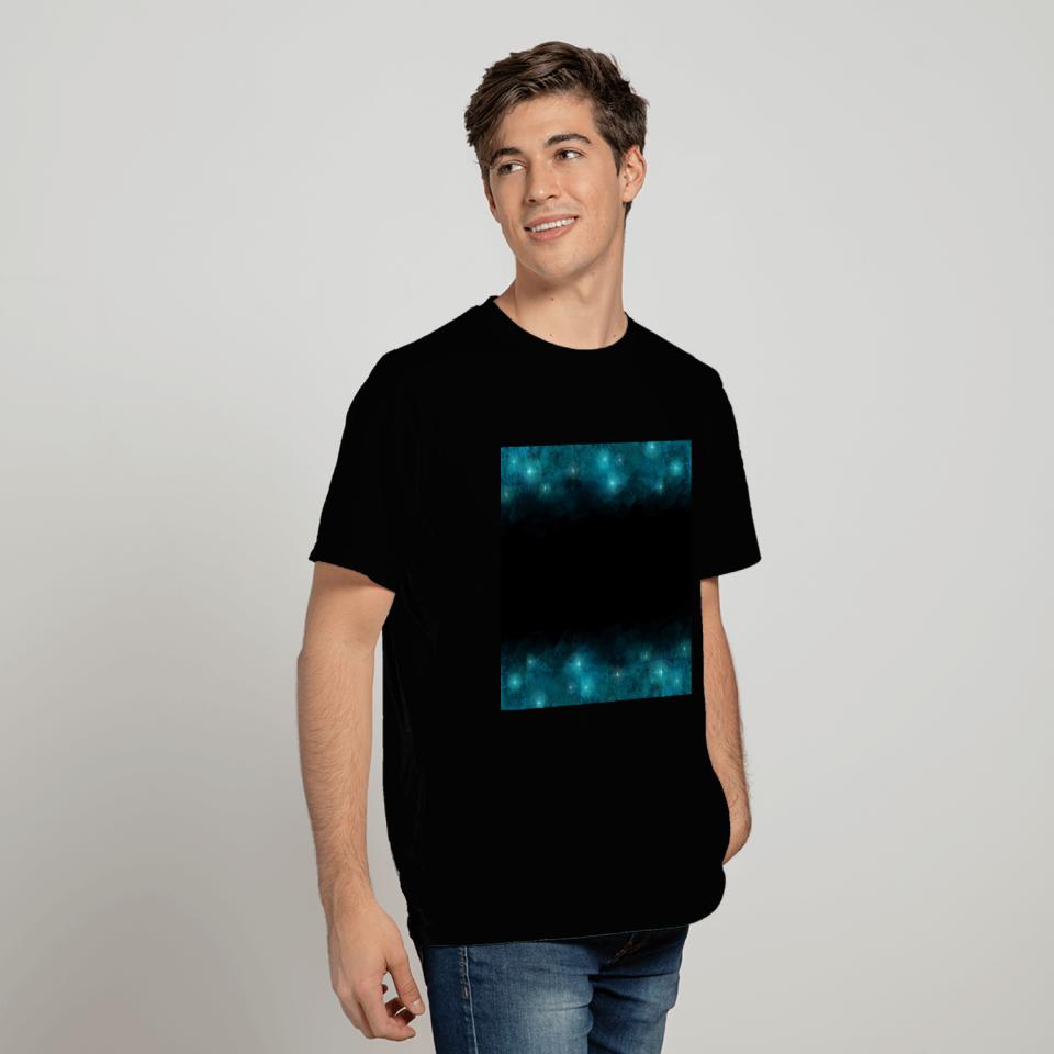 Teal Galaxy Watercolor Universe T Shirts