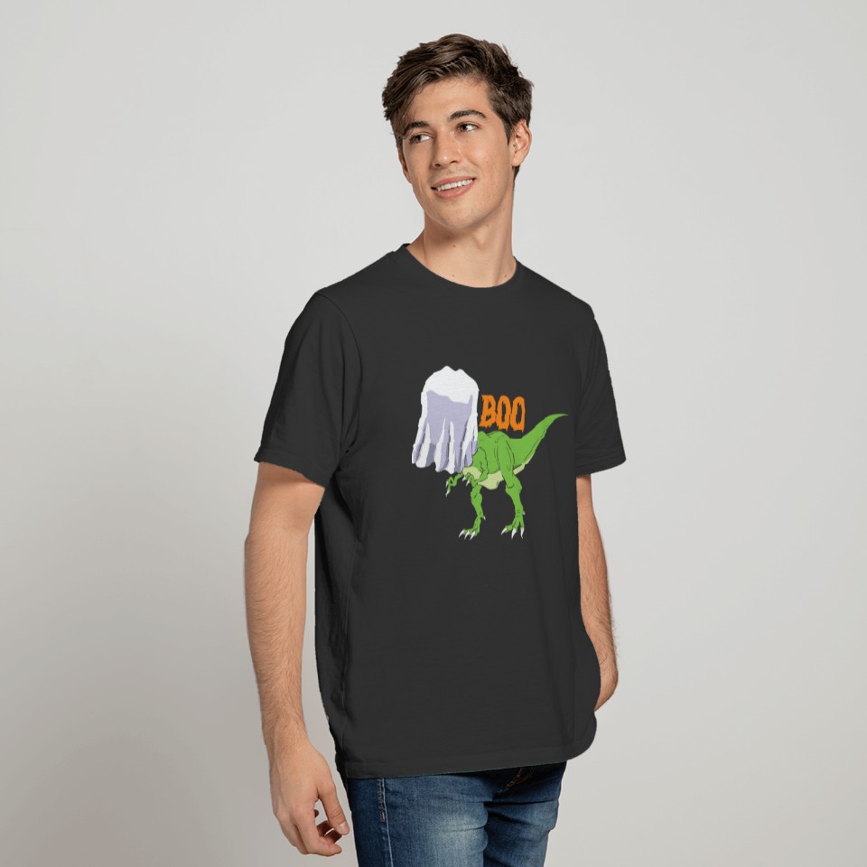 Boo Tyrannosaurus Rex Dinosaur Girls Halloween T Shirts