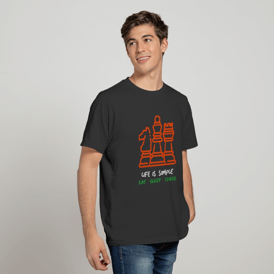Life is Simple Eat Sleep Chess | Chess Lover T-shirt