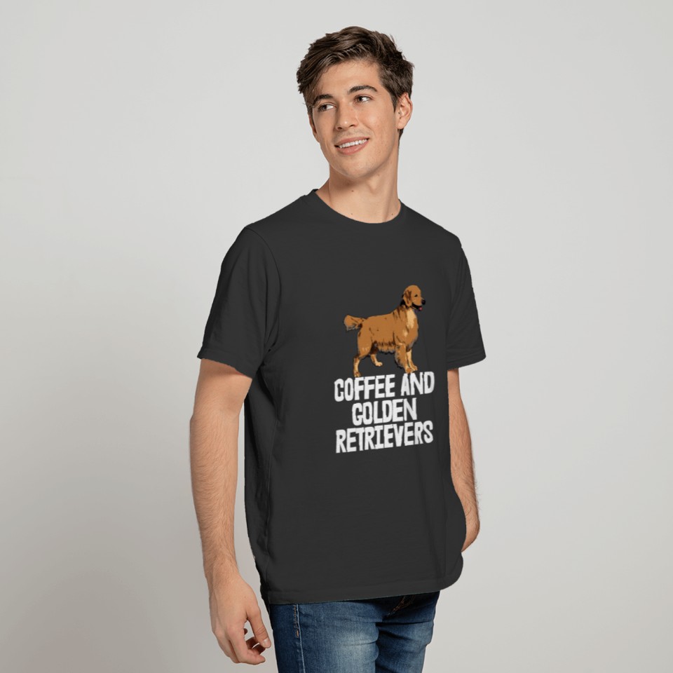 Coffee and Golden Retrievers T-shirt