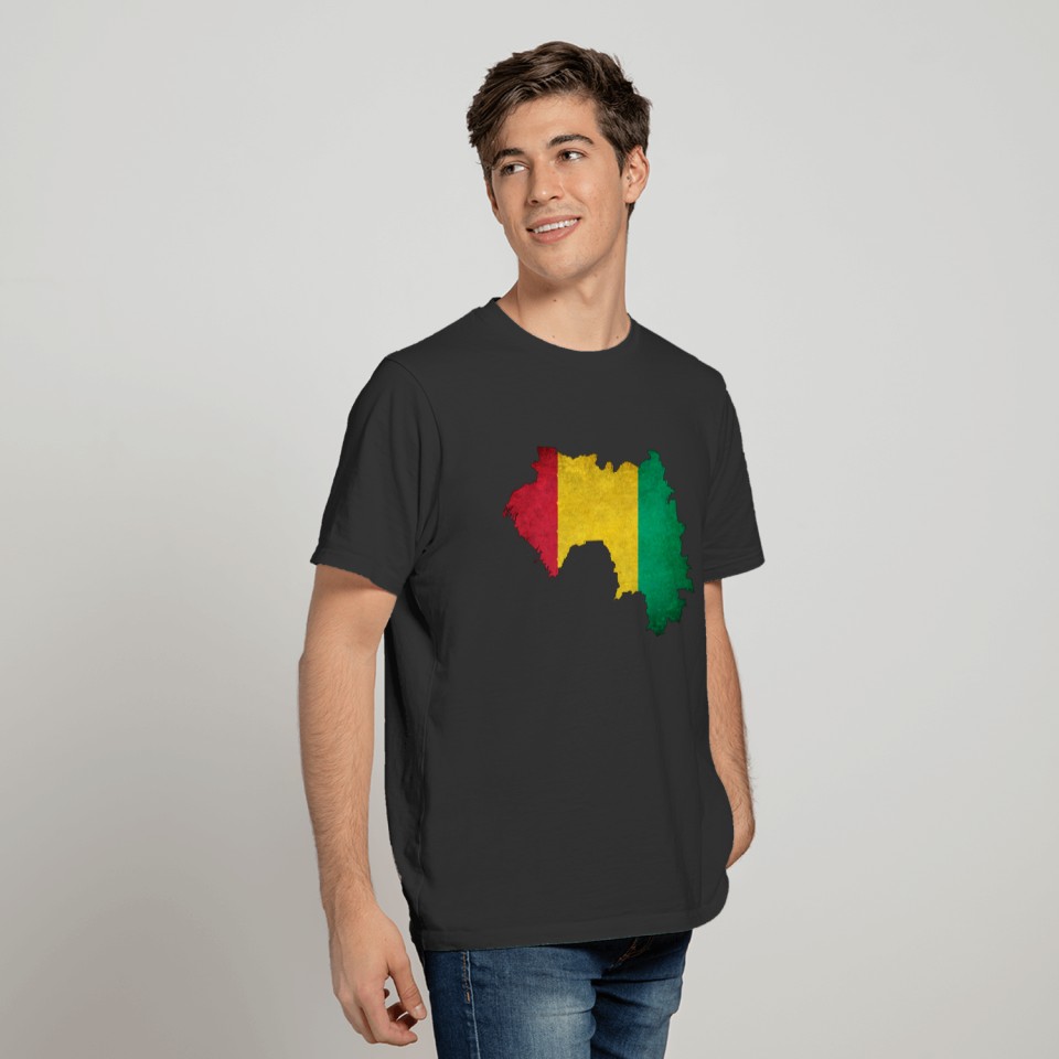 Guinea Flag Map T-shirt