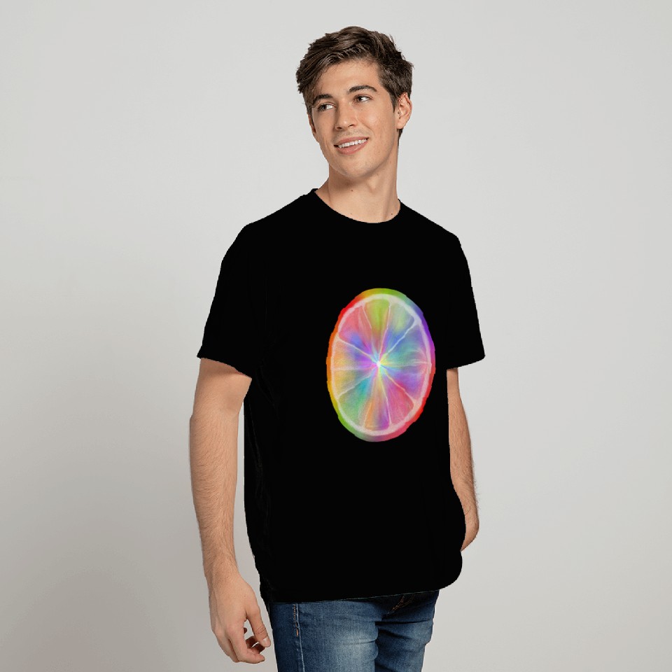 Rainbow Citrus Circle Slice T Shirts