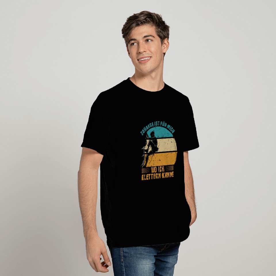 Retro mountain climbing mountaineering climbers T Shirts