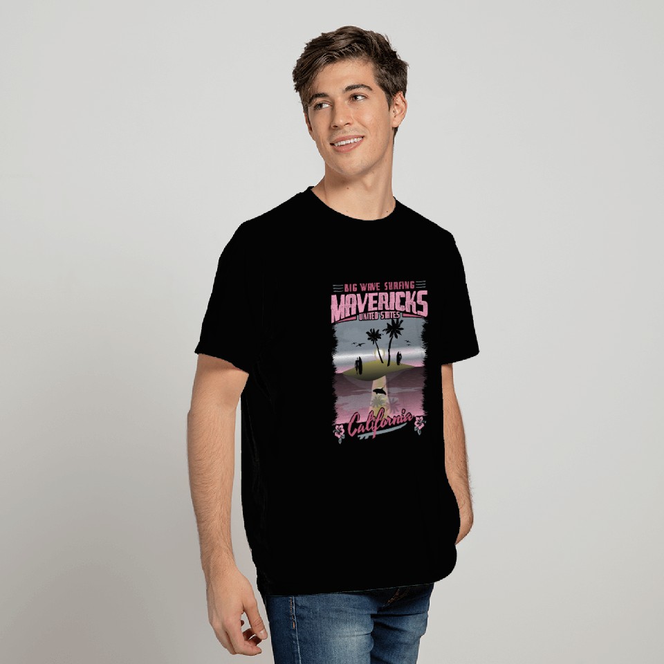 MAVERICKS CALIFORNIA - BIG WAVE SURFING T Shirts