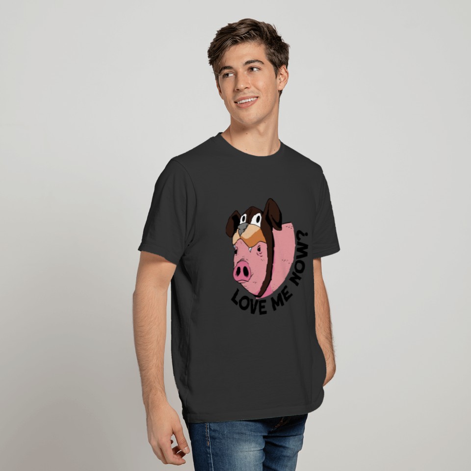 LOVE ME NOW PIG LOVER VEGAN T-shirt