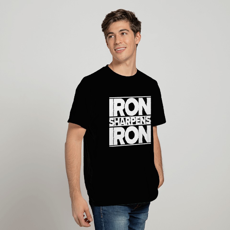 Iron Sharpens Iron Proverbs 27 17 T Shirts