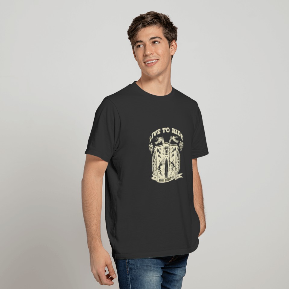 Live to ride, road life style T-shirt