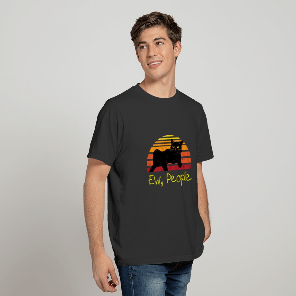 Ew, People Black Cat Lovers T-shirt