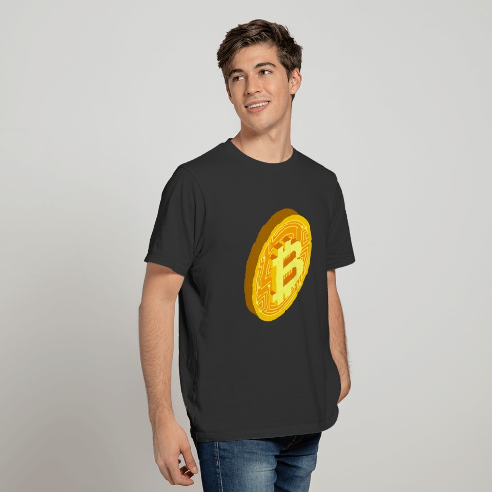 yellow bitcoin T-shirt