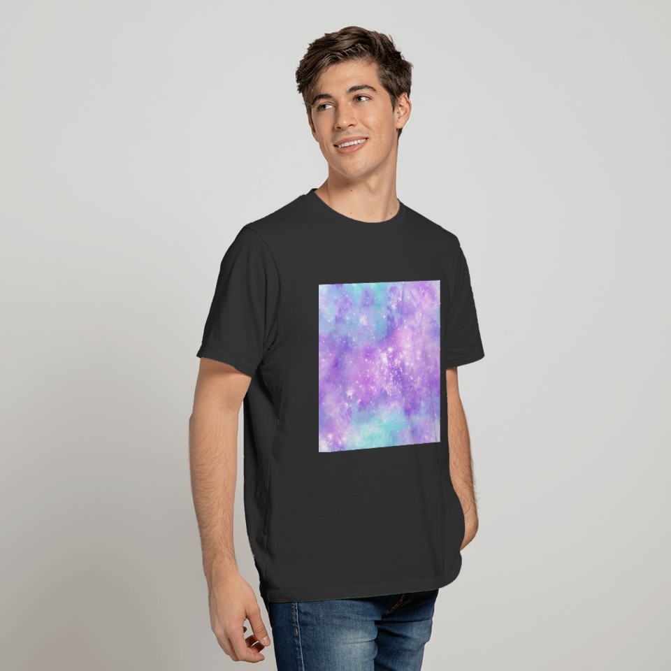 Purple Blue Galaxy Painting T-shirt