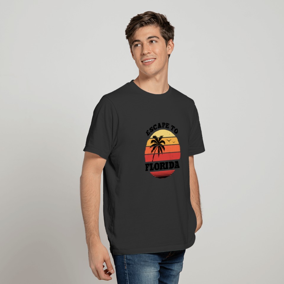 Escape To Florida Ron Desantis Campaign Sunset T-shirt