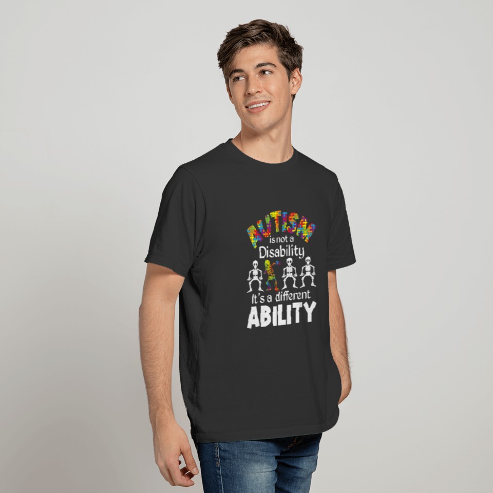 Autism Is Not A Disability Autistic Puzzle Autism T-shirt