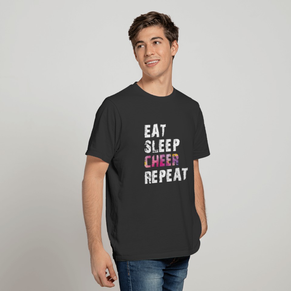 eat sleep cheer repeat T-shirt
