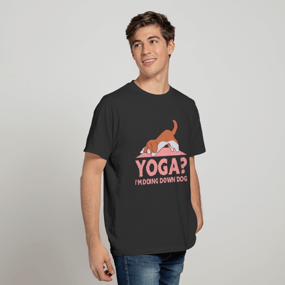 Yoga I'm Doing Down Dog Funny Yoga T-shirt