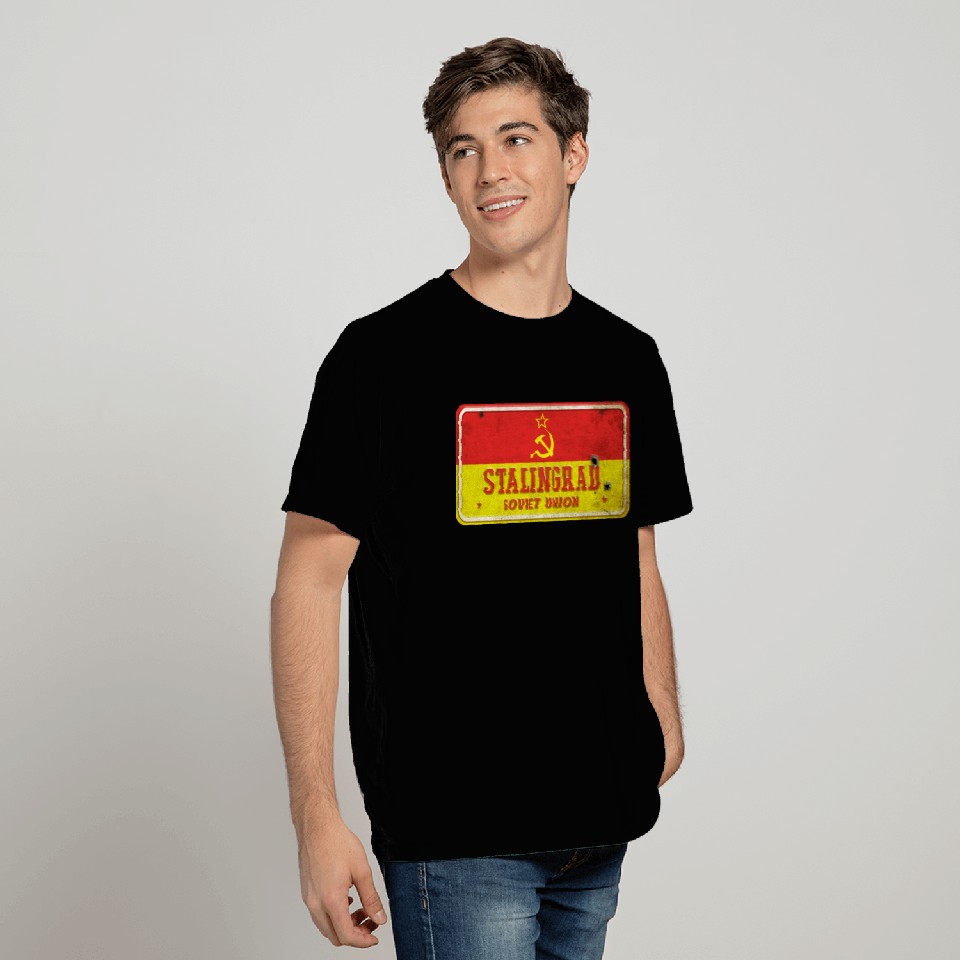 Stalingrad Soviet Union Vintage Sign T Shirts