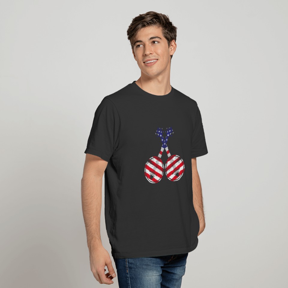 American Flag 4th Of July Vintage USA Flag Banjo T-shirt