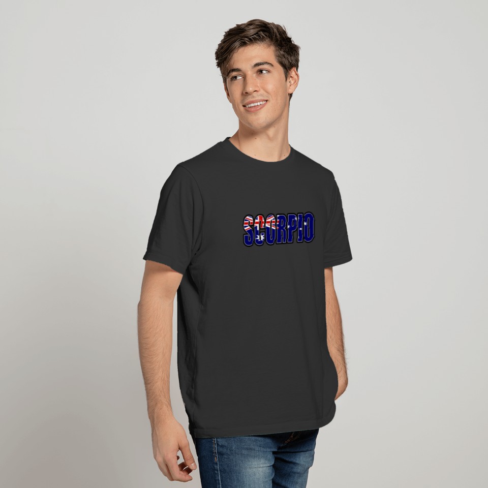 Scorpio Australian Horoscope Heritage DNA Flag T-shirt