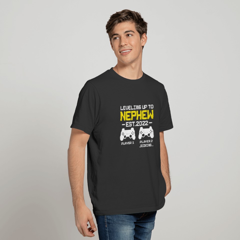 Leveling up to Nephew Est 2022 Promoted To Nephew T-shirt