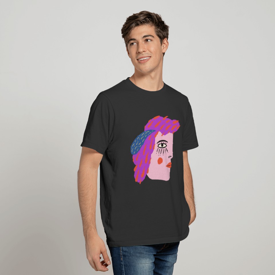 The girl with pink hair T-shirt