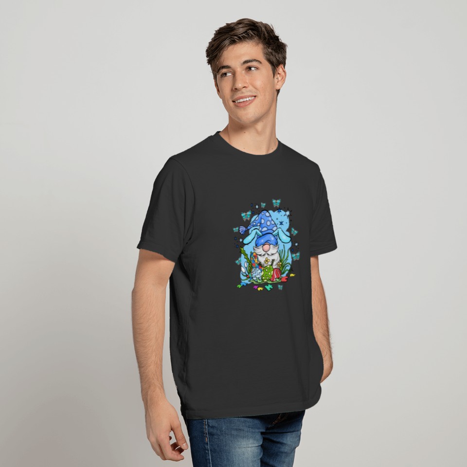 Gnome Easter Puzzle Pieces T-shirt