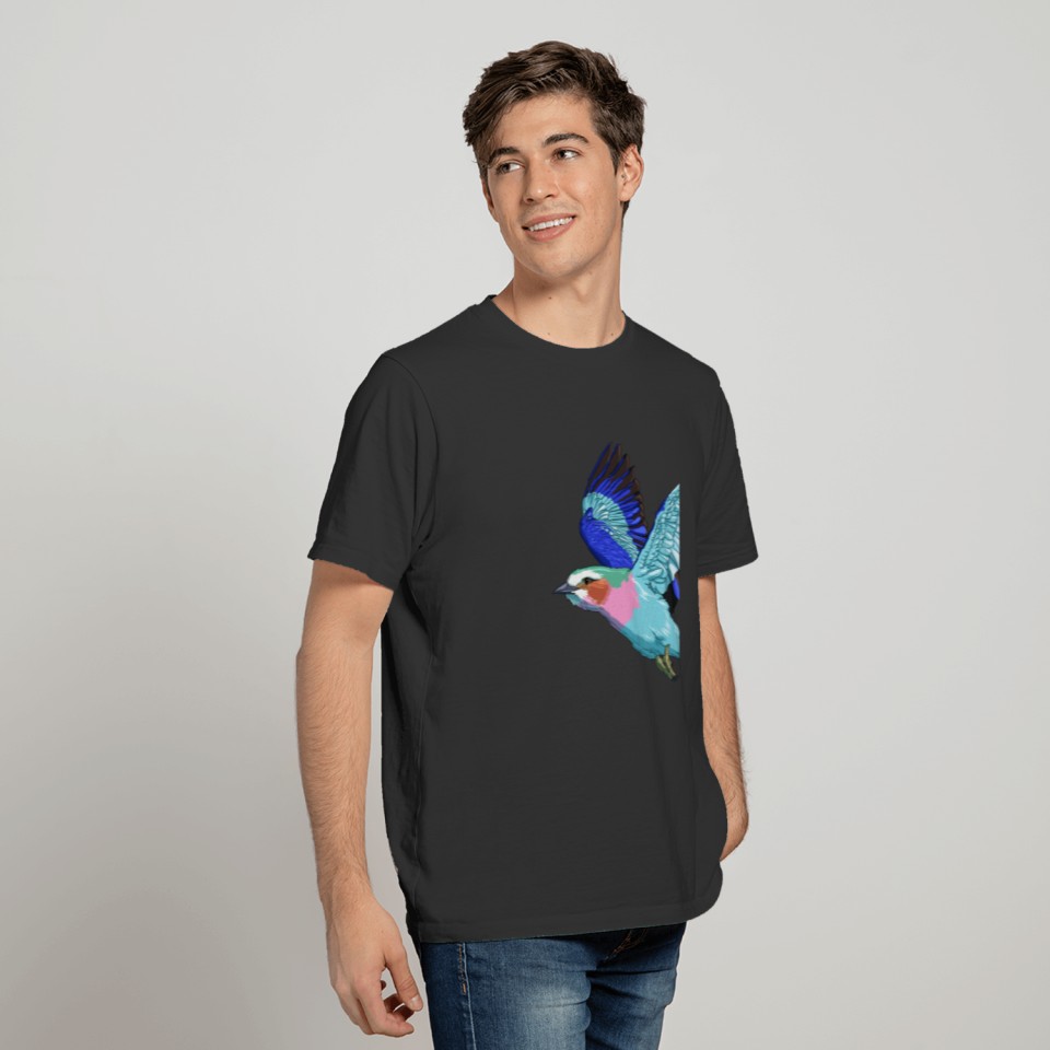 Flying Bird Lilac Breasted Roller T-shirt