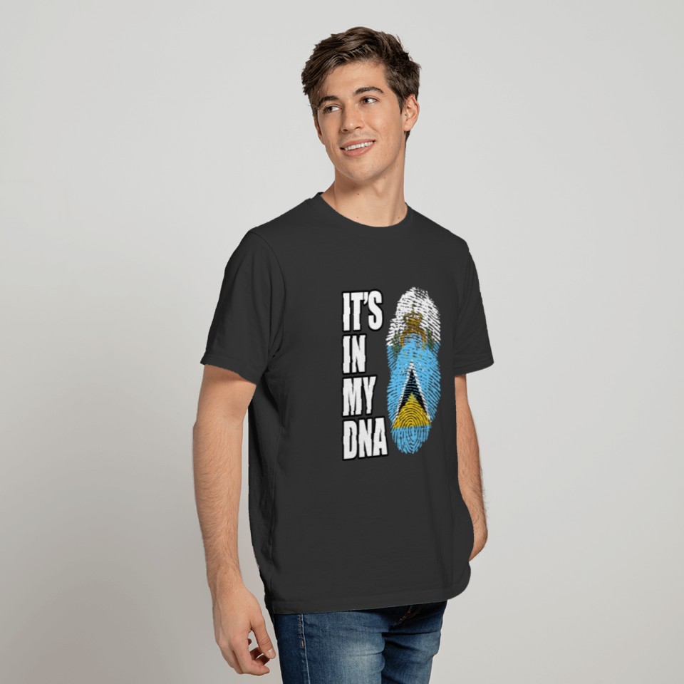 Sammarinesen And Saint Lucian Vintage Heritage DNA T-shirt