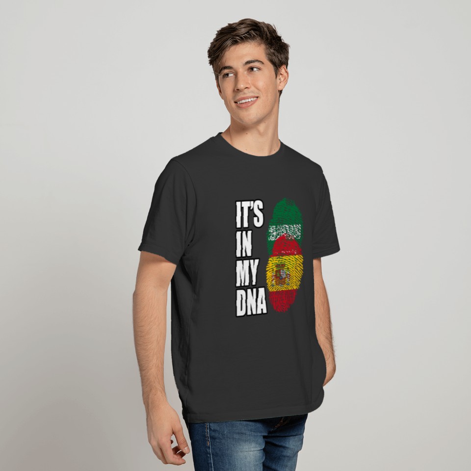 Saudi Arabian And Spaniard Vintage Heritage DNA Fl T-shirt