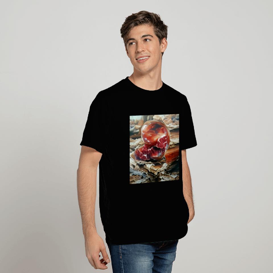 Red snakeskin agate crystal gemstone T Shirts
