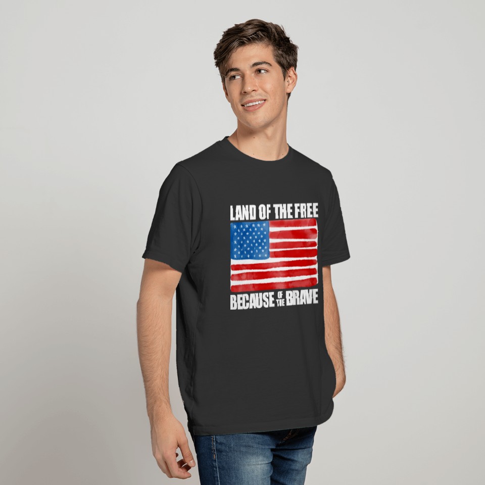 4th of july american flag fourth of july patriotic T-shirt