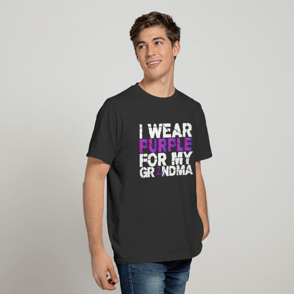 Pancreatic Cancer, I Wear Purple For My Grandma T Shirts