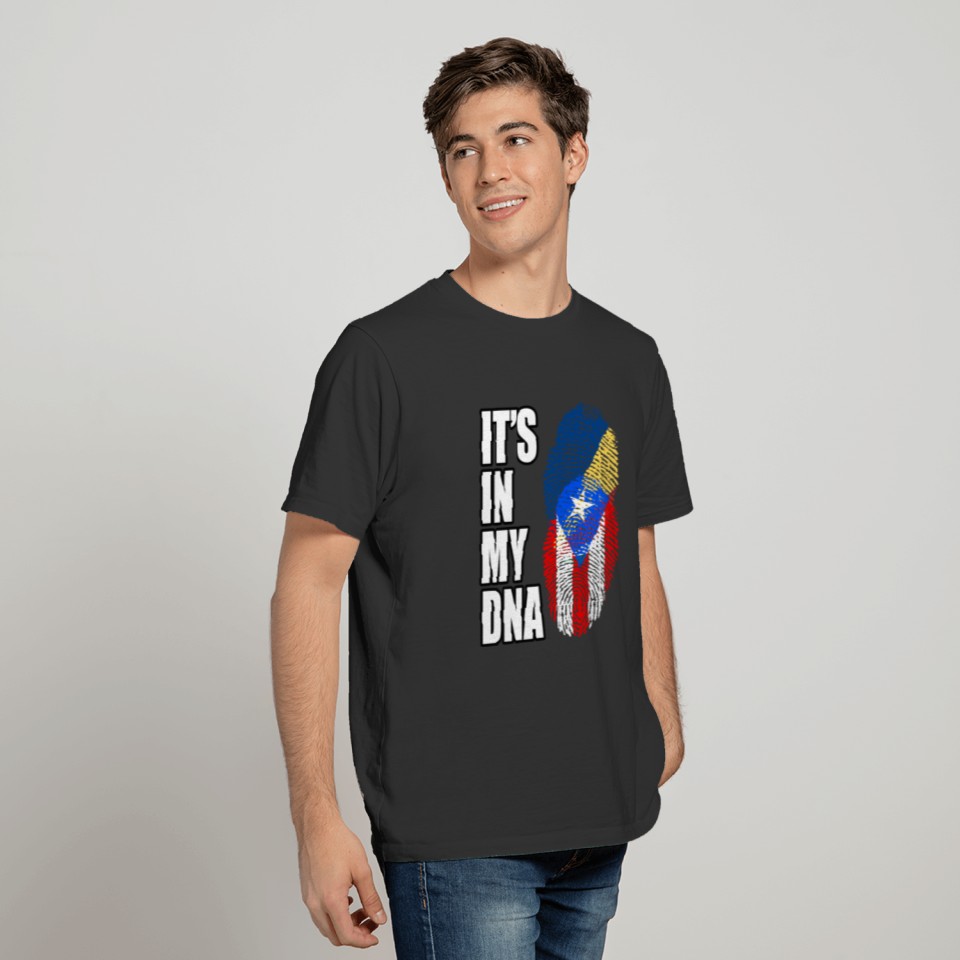 Seychellois And Puerto Rican Vintage Heritage DNA T-shirt
