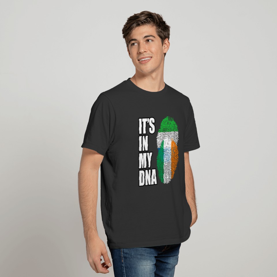 Sierra Leonean And Irish Vintage Heritage DNA Flag T-shirt