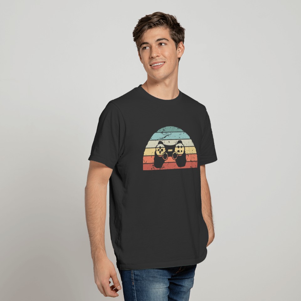 Retro Gaming Sunset Vintage Gamer Sunrise T-shirt