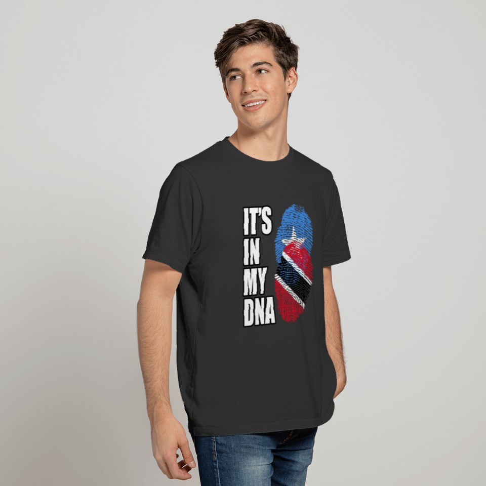 Somali And Trinidad Tobago Vintage Heritage DNA Fl T-shirt