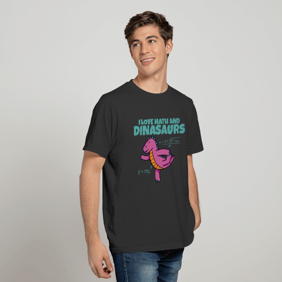 I Love Math And Dinosaurs 2 T-shirt
