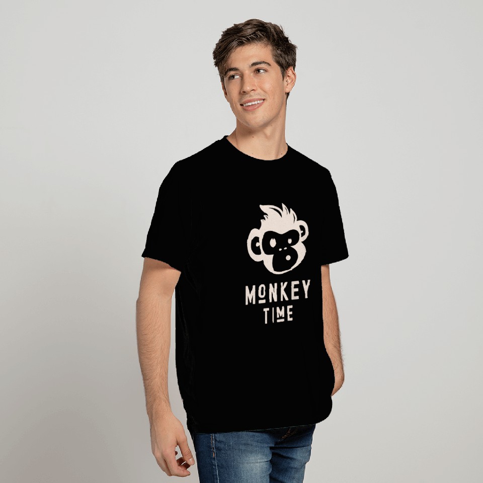 It's Monkey Time Cute Funny Monkey Face T Shirts